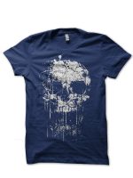 Scattered Skull Dark Blue Tee (Black Available)