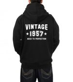 Vintage Black Hooded Sweatshirt