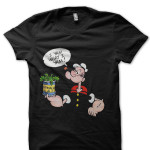 Popeye Black Half Sleeve Tee