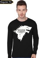 Winter Is Coming Black Full Sleeve T-Shirt