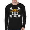 One Piece Black Full Sleeve Tee