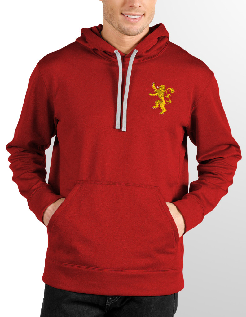 house lannister red hoodie front