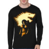 Jon Snow Black Full Sleeve Tee