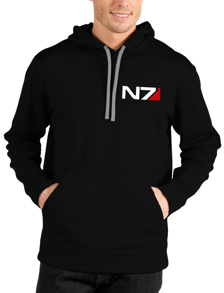 mass effect black hoodie front