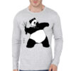 Riot Panda Grey Full Sleeve Tee