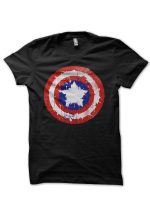 Captain America Black Tee