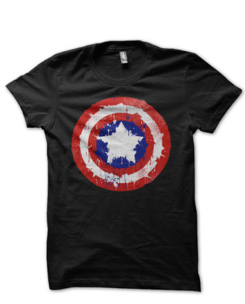 Captain America Black Tee