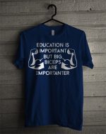Big Muscles Navy Blue Tee