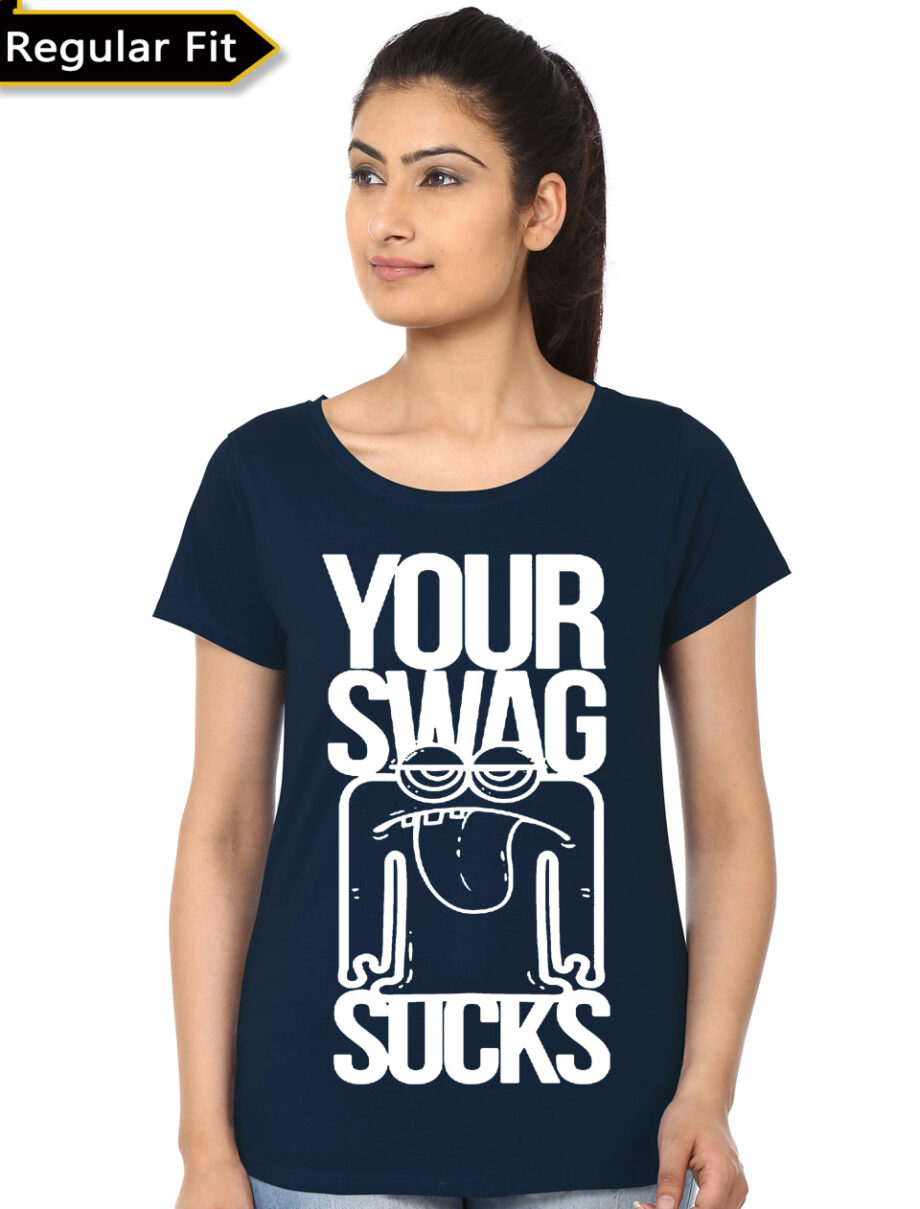 Swag Sucks Navy Blue Top