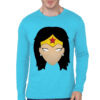 Custom Light Blue Full Sleeve Tee