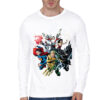 Justice League White Full Sleeve Tee
