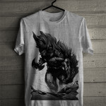 Arkham Batman Grey Tee