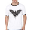 Dark Wing White Ringer Tee