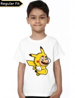 Pika Mario White Kids Tee