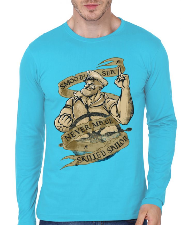 Popeye Light Blue Full Sleeve Tee
