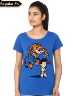 Tiger & Kid Blue Top