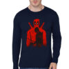 Deadpool Navy Blue  Full Sleeve Tee