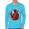 Deadpool Light Blue Full Sleeve Tee