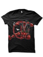 Flying Deadpool Black Tee