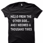 Meow Cat Black T-Shirt