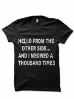 Meow Cat Black T-Shirt