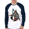 Assassins Cred White & Navy Raglan Tee