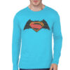 Batman Vs Superman Light Blue Full Sleeve Tee