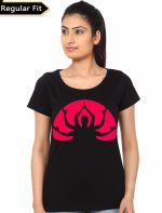 Off Set Yoga Black Girl's T-Shirt