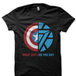 Captain America V Iron Man Civil War Black Tee