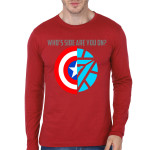 Whose Side Are You Red Full Sleeve Tee
