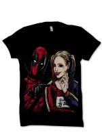 Deadpool & Harley Quinn Black Tee