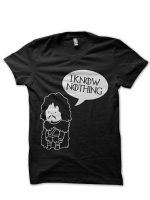 I Know Nothing Black Tee