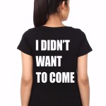 Sorry I Am Late Girls Black Party T-Shirt
