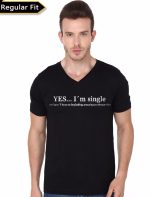 Wink Black V-Neck T-Shirt
