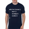 Eat Sleep Code Navy Blue T-Shirt