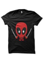 Little Deadpool Black Tee