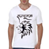 Rajputana White V-Neck T-Shirt