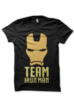 Team Iron Man Black T-Shirt