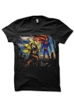 Goku Vs Superman Black T-Shirt