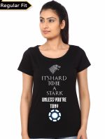 Iron Stark Girl's Black T-Shirt