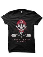 Mario Saw Black T-Shirt