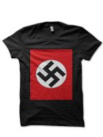 Red Swastika Black T-Shirt