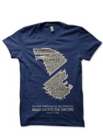 Eddard Stark Navy Blue Tee