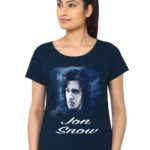 Jon Snow Navy Blue Girl's T-Shirt