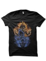 Vegeta On Fire Black T-Shirt