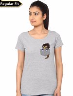 Pocket Vegeta Grey Girls T-Shirt