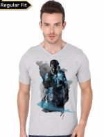 Uncharted 4 Grey V-Neck T-Shirt