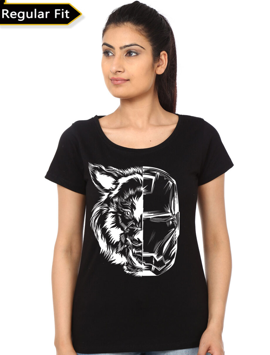 Iron Wolf Girls Black T-Shirt