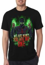 Many Face Black T-Shirt