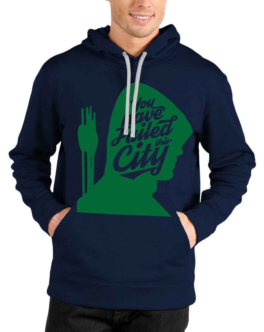 Arrow Navy Blue Hoodie